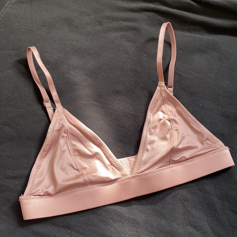 Mauve Microfiber Triangle Bralette